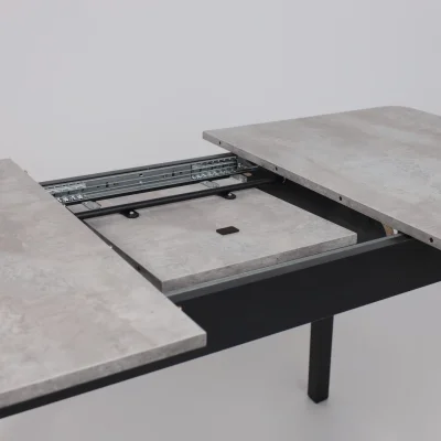 Стол TIRK RADIAL-110, раздвижной 110(142)х70, Серый сланец/Чёрный_20