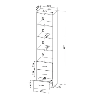 Шкаф комбинированный SKILL-24, антрацит_5