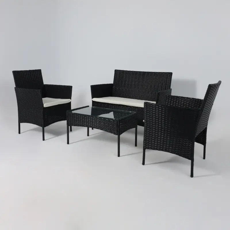 Комплект мебели PATIO (кресло 2шт, диван 1шт, стол 1шт), черный_preview_11