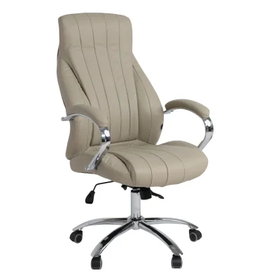 Кресло поворотное MASTIF, мультиблок, натуральная кожа, бежевый фотография