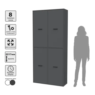 Шкаф SKILL-20 (4), антрацит_3