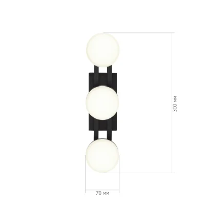 Светильник настенный ST-Luce черный/белый LED 1*6W 4000K MONRO_3