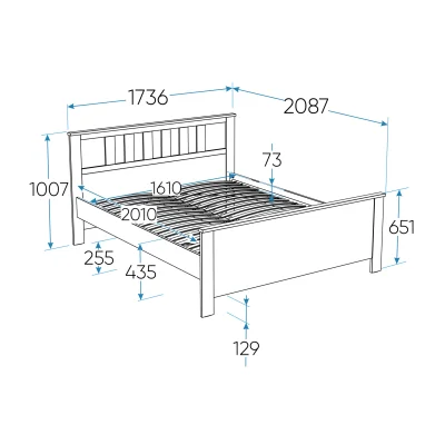 Спальня Сага, темно-бирюзовый. Комплект №1_20