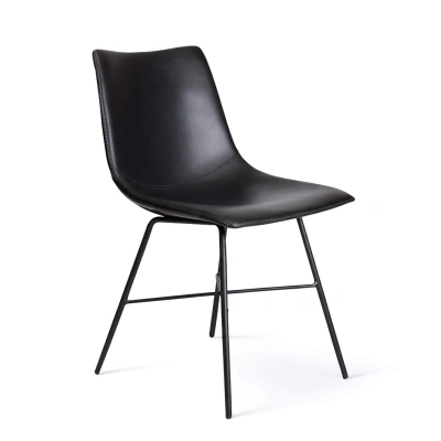 Стул ARIZONA, экокожа, черный+черная нить/черный фотография