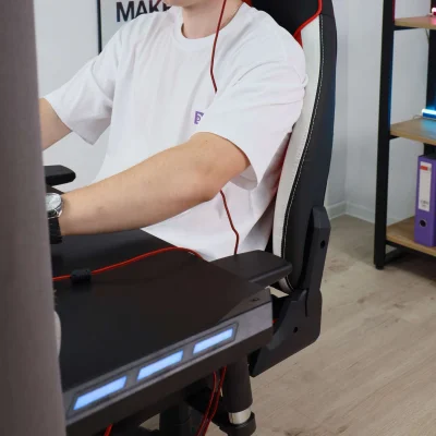 Кресло поворотное BOLID, ECO, черный/белый/красный_15