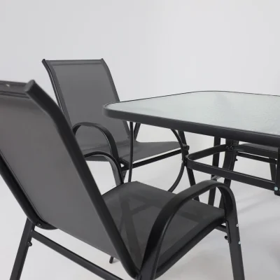 Комплект садовой мебели SUNBEAM (стол 1шт, 6 кресел, зонт 1шт), серый/черный_21