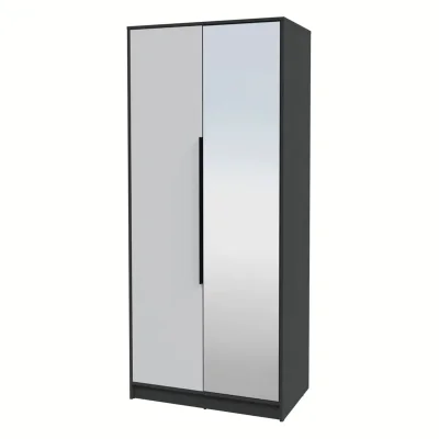 Шкаф КОНЦЕПТ КТ-Ш2(з), к.Антрацит/ф.Серый  (В2128хШ918хГ547мм) фотография