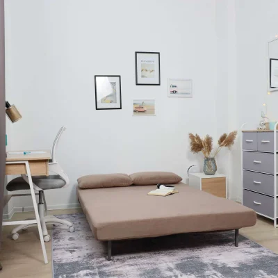 Диван ЭЛЛИ 140, бежевый Велютто люкс 22 / бук_20