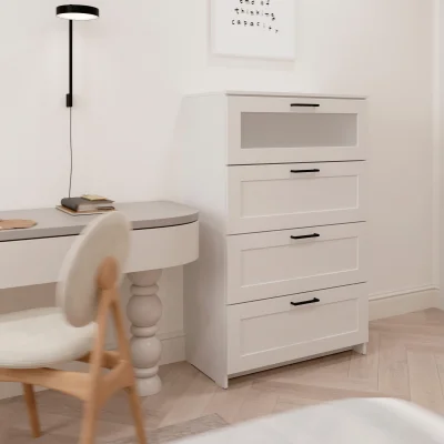 Комод НАВИ 4 ящика (1 ящик со стеклом), белый (2.15.02.030.1 RU)_9