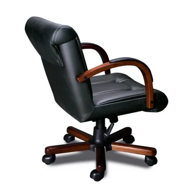 Кресло PARIS В Laguna (орех темный) экокожа (черная), мультиблок_3