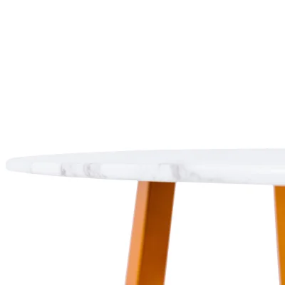 Стол GOLDIE, d900*760, (Мрамор/золотой)_3