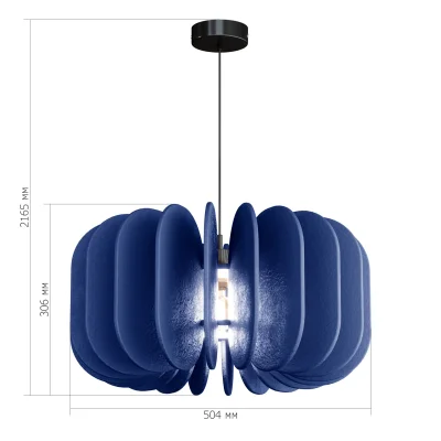 Светильник подвесной ST-Luce Черный/Синий E27 1*60W SENTITO_2