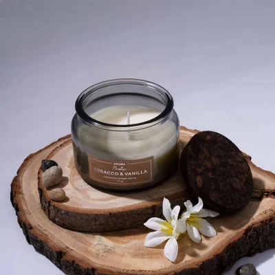 Ароматическая свеча TOBACCO & VANILLA в стекле, Д100 Ш100 В65_3