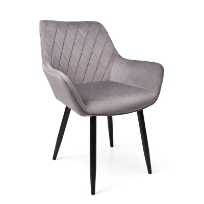 Кресло PABLO, светло-серый велюр HLR-20/черный фотография