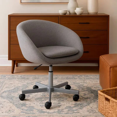 Кресло поворотное ELENA, ткань, серый_8