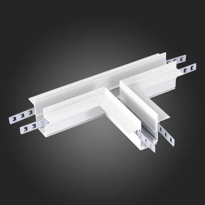 Коннектор T-образный для встраиваемого магнитного шинопровода под ГКЛ 12мм ST-Luce Белы SKYLINE 48_2