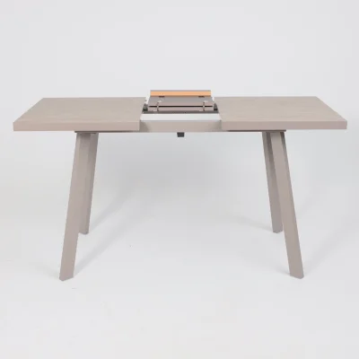 Стол BORG-120, раздвижной 120(160)х80, Бежевый камень-HPL/Капучино_17