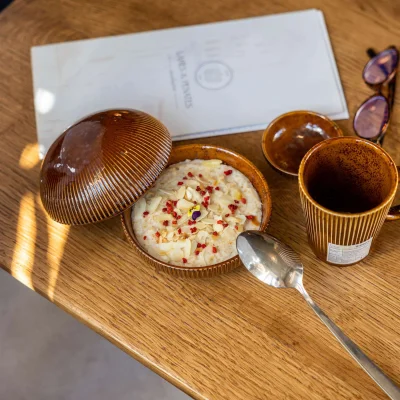 Блюдо-боул с крышкой AURORA, фарфор, каштановый, d13*5см_5