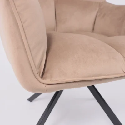 Кресло VIRGINIA, поворотное, велюр, капучино HCJ-11/черный_11