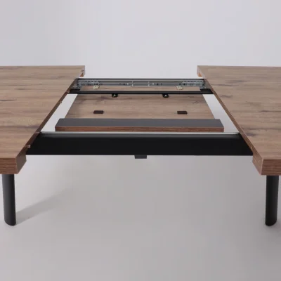 Стол LEON LUX RADIAL-180, раздвижной 180(240)х95, Дуб Веллингтон/Чёрный_14