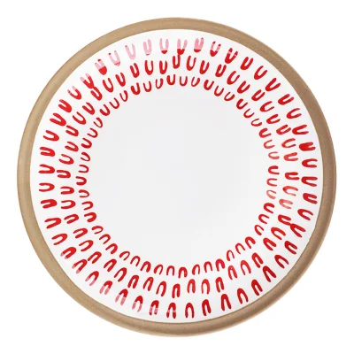 Блюдо LOVE PRINT, керамика, красный принт, d26.2*3см фотография