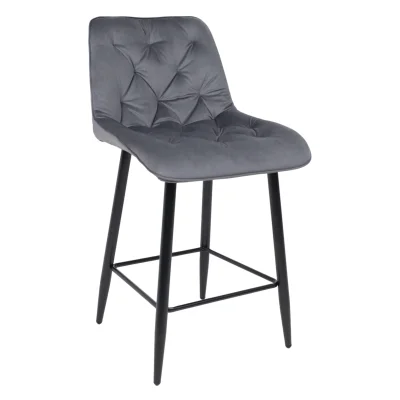 Стул барный VITO, серый велюр HLR-21/черный фотография