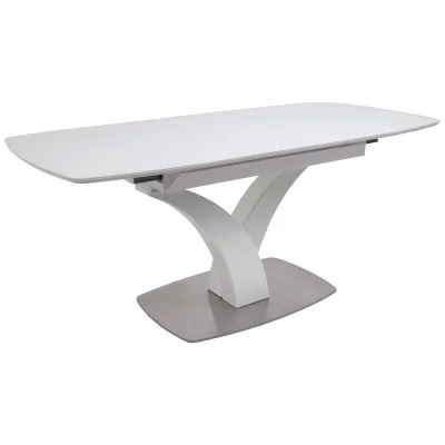 Стол НОТР ДАМ MODERNE, стекло Optiwhite 1400(1800)*850, Белый/Белый Муар_7