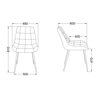 Стул AV 405, темно-серый бархат H-15/черный_14