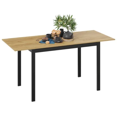 Стол раздвижной СЛАЙД Тип 2, 1100(1600)*680, дуб крафт золотой/черный_4