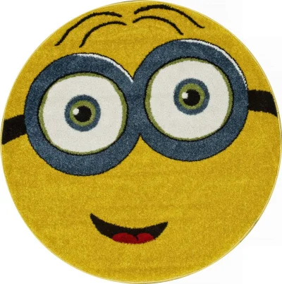 Ковер SMILE NC13 - YELLOW - Круг 1 на 1_2