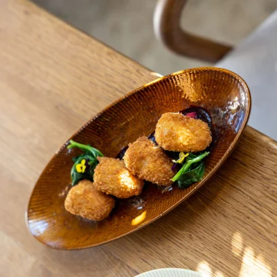 Блюдо для рыбы AURORA, фарфор, каштановый, 31*13*3,6см_5