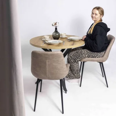 Стул AV 405, песочная замша Kiprus 03/черный_2