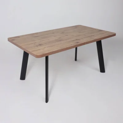 Стол LEON LUX RADIAL-180, раздвижной 180(240)х95, Дуб Веллингтон/Чёрный_7