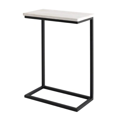 Стол журнальный GOOSE WD, дуб беленый/черный фотография