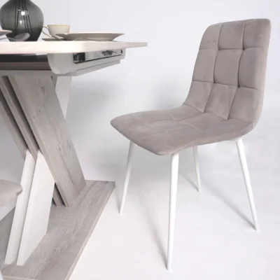 Стул AV 406-N, бежевый бархат Confetti smoke/белый_3