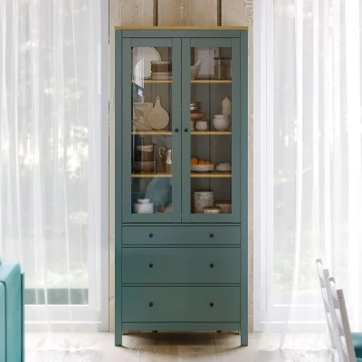 Шкаф с витриной САГА 90 МОРУ, темно-бирюзовый/ясень (2.08.16.250.16 RU)_7