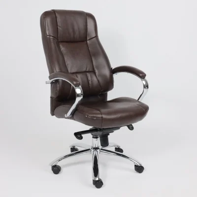 Кресло поворотное KING A, мультиблок, натуральная кожа, темно-коричневый_3