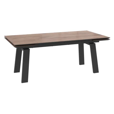 Стол PANAMA SLIDE-200, раздвижной 200(280)*110, ДУБ ВЕЛЛИНГТОН/Черный фотография