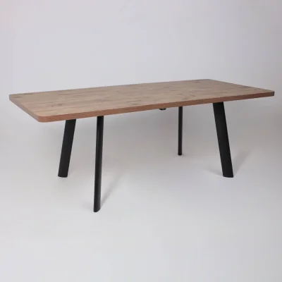 Стол LEON LUX RADIAL-180, раздвижной 180(240)х95, Дуб Веллингтон/Чёрный_16