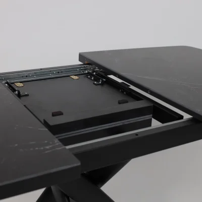 Стол LEONEL-130, раздвижной 130(165)х85, STONE BLACK ST CER/Черный_14