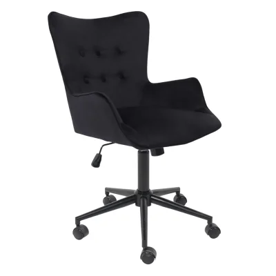 Кресло поворотное BELLA black, Seven 035, велюр/черный фотография