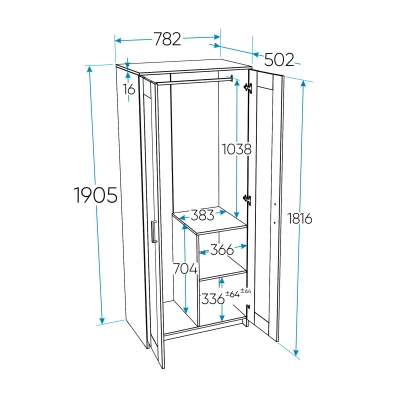Шкаф НАВИ 78х50х190, белый (2 двери) (2.15.01.070.1 RU)_8