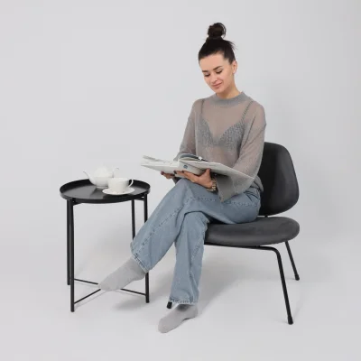 Кресло SWAY, экокожа винтажный черный WATUSI 16/черный_6