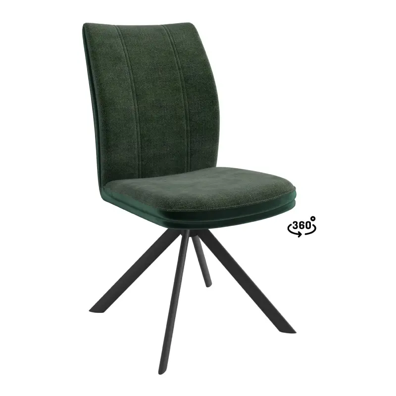 Стул SMART-R 360, g14 DARK GREEN шенилл LUX - d13 DARK GREEN LUX\черный фотография
