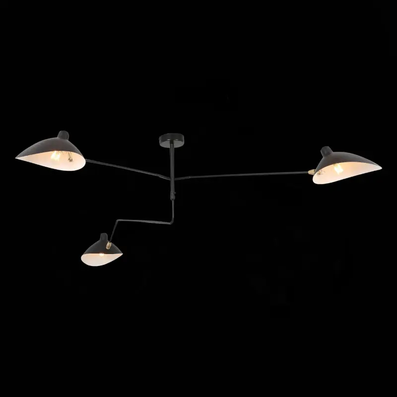 Люстра потолочная ST-Luce Черный/Черный, Белый E27 3*60W SPRUZZO_preview_4