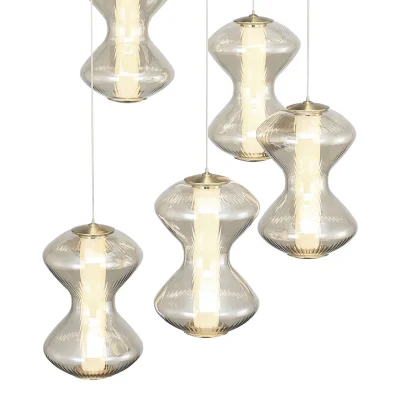 Светильник подвесной ST-Luce золото/коньячный LED 1*28W 3000K SPINE_4