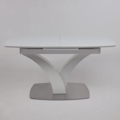 Стол НОТР ДАМ MODERNE, стекло Optiwhite 1400(1800)*850, Белый/Белый Муар_16