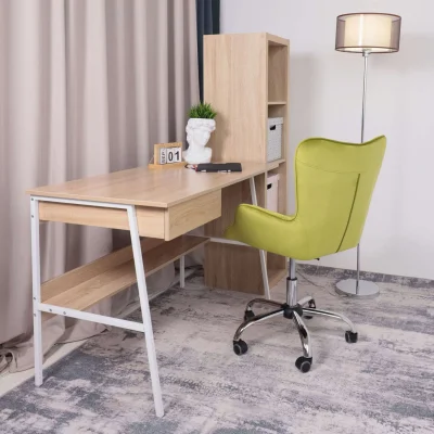 Кресло поворотное BELLA, велюр/оливковый_15