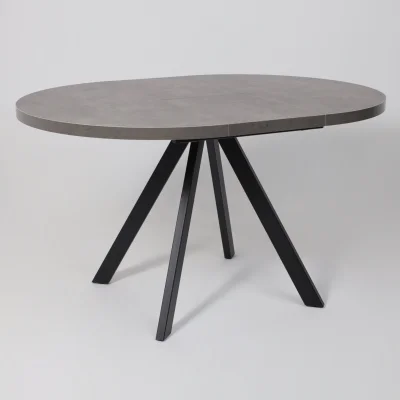 Стол RONDO М-100, круглый раздвижной 100(135), ДЫМЧАТАЯ КЕРАМИКА/Черный_23