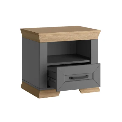 Н.м. "MARSELLE" тумба прикроватная KOM1S, к.Дымчатый алмаз+Дуб урбан янтарный/ф.Дымчатый алмаз_3